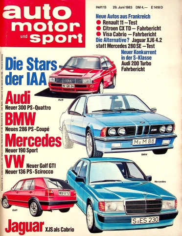 Deckblatt Auto Motor und Sport (13/1983)